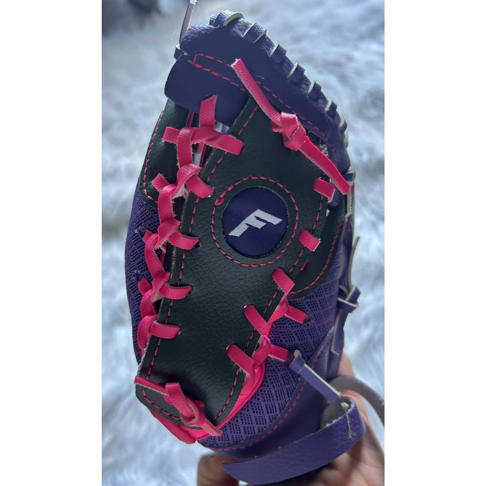 Franklin Teeball Glove-9.5"Mesh Tek Right Hand Throw Purple Pink - Picture 2 of 9